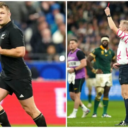 Le capitaine des All Blacks, Sam Cane, devient le premier joueur de l’histoire à recevoir un carton rouge en finale de la Coupe du Monde de Rugby.
